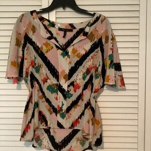 BCBGMaxAzria Multicolor Abstract Blouse